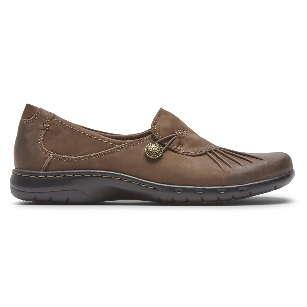 Rockport Womens Slip-On Brown - Cobb Hill Paulette - UK 652-MWHQVA